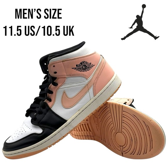 Jordan Other - Jordan 1 Mid Crimson Tint Men Size 11.5 Nike Casual Sneakers Air Gym 554724-133